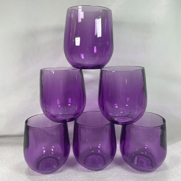 12 - Caspari Acrylic 12 Oz Tumbler Gift Set in Amethyst Tones Purple … Beautiful - Picture 1 of 12